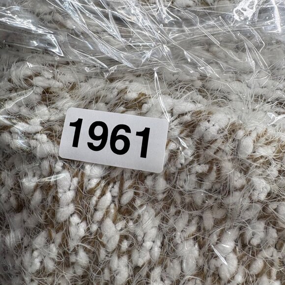 Marleylilly Vest Womens XS-M Ivory Brown Heather Soft Open Front Hippie Boho - Picture 11 of 11